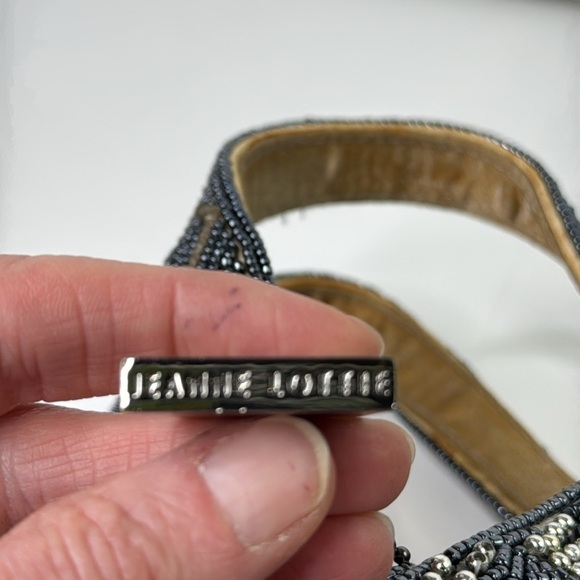 Jeanne Lottie Vintage Charcoal Beaded Handbag - Picture 3 of 10